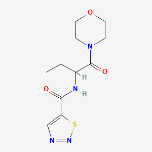 molecular formula C11H16N4O3S B7035394 N-(1-morpholin-4-yl-1-oxobutan-2-yl)thiadiazole-5-carboxamide 