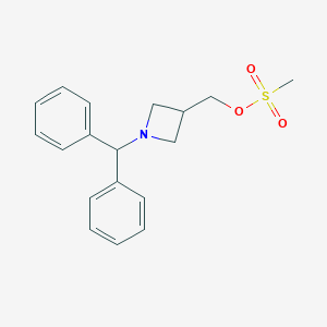 molecular formula C18H21NO3S B070354 (1-Benzhydrylazetidin-3-yl)methyl methanesulfonate CAS No. 162698-41-1