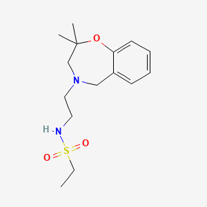 molecular formula C15H24N2O3S B7035759 N-[2-(2,2-dimethyl-3,5-dihydro-1,4-benzoxazepin-4-yl)ethyl]ethanesulfonamide 