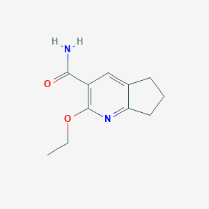 molecular formula C11H14N2O2 B070359 2-Ethoxy-6,7-dihydro-5H-cyclopenta[b]pyridine-3-carboxamide CAS No. 184761-06-6