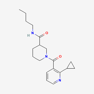 molecular formula C19H27N3O2 B7035937 N-butyl-1-(2-cyclopropylpyridine-3-carbonyl)piperidine-3-carboxamide 