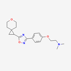 molecular formula C19H25N3O3 B7036115 N,N-dimethyl-2-[4-[5-(6-oxaspiro[2.5]octan-2-yl)-1,2,4-oxadiazol-3-yl]phenoxy]ethanamine 