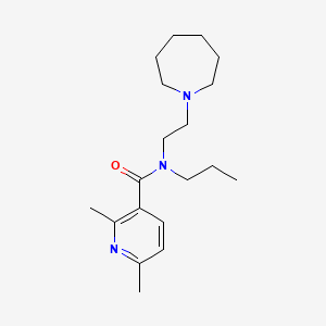 molecular formula C19H31N3O B7036225 N-[2-(azepan-1-yl)ethyl]-2,6-dimethyl-N-propylpyridine-3-carboxamide 