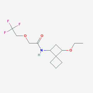 molecular formula C13H20F3NO3 B7036427 N-(3-ethoxyspiro[3.3]heptan-1-yl)-2-(2,2,2-trifluoroethoxy)acetamide 