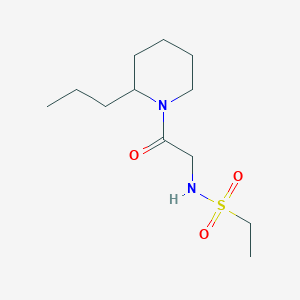 molecular formula C12H24N2O3S B7036770 N-[2-oxo-2-(2-propylpiperidin-1-yl)ethyl]ethanesulfonamide 