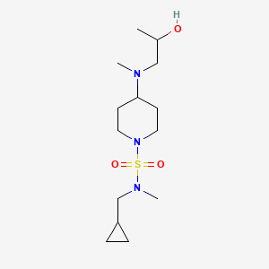 molecular formula C14H29N3O3S B7036876 N-(cyclopropylmethyl)-4-[2-hydroxypropyl(methyl)amino]-N-methylpiperidine-1-sulfonamide 