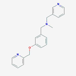 molecular formula C20H21N3O B7037214 N-methyl-1-[3-(pyridin-2-ylmethoxy)phenyl]-N-(pyridin-3-ylmethyl)methanamine 