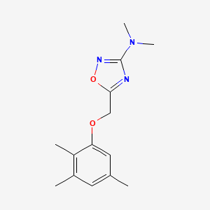 molecular formula C14H19N3O2 B7037300 N,N-dimethyl-5-[(2,3,5-trimethylphenoxy)methyl]-1,2,4-oxadiazol-3-amine 
