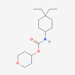 molecular formula C16H29NO3 B7037348 oxan-4-yl N-(4,4-diethylcyclohexyl)carbamate 