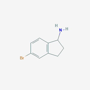 molecular formula C9H10BrN B070375 5-bromo-2,3-dihydro-1H-inden-1-amine CAS No. 185122-74-1