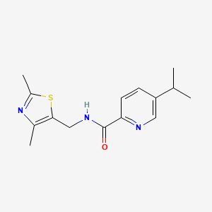 molecular formula C15H19N3OS B7037731 N-[(2,4-dimethyl-1,3-thiazol-5-yl)methyl]-5-propan-2-ylpyridine-2-carboxamide 