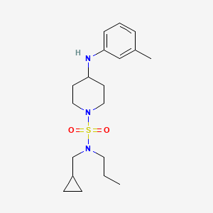 molecular formula C19H31N3O2S B7037855 N-(cyclopropylmethyl)-4-(3-methylanilino)-N-propylpiperidine-1-sulfonamide 
