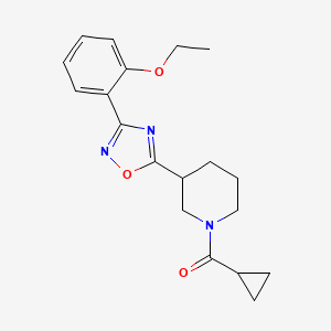 molecular formula C19H23N3O3 B7037886 Cyclopropyl-[3-[3-(2-ethoxyphenyl)-1,2,4-oxadiazol-5-yl]piperidin-1-yl]methanone 