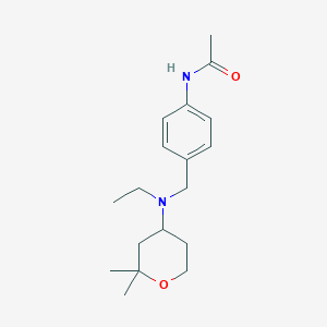 molecular formula C18H28N2O2 B7037955 N-[4-[[(2,2-dimethyloxan-4-yl)-ethylamino]methyl]phenyl]acetamide 