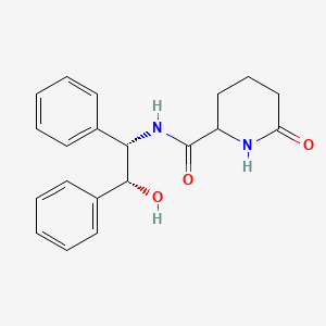 molecular formula C20H22N2O3 B7038102 N-[(1S,2R)-2-hydroxy-1,2-diphenylethyl]-6-oxopiperidine-2-carboxamide 