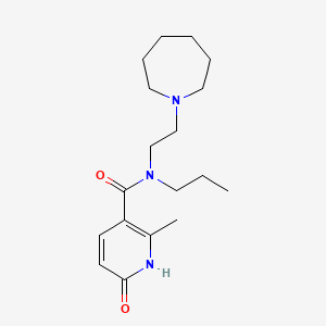 molecular formula C18H29N3O2 B7038104 N-[2-(azepan-1-yl)ethyl]-2-methyl-6-oxo-N-propyl-1H-pyridine-3-carboxamide 
