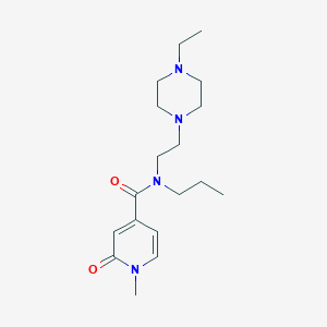 molecular formula C18H30N4O2 B7038116 N-[2-(4-ethylpiperazin-1-yl)ethyl]-1-methyl-2-oxo-N-propylpyridine-4-carboxamide 