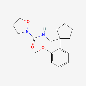 molecular formula C17H24N2O3 B7038371 N-[[1-(2-methoxyphenyl)cyclopentyl]methyl]-1,2-oxazolidine-2-carboxamide 