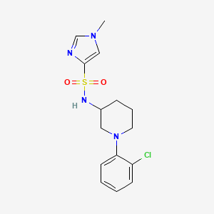 molecular formula C15H19ClN4O2S B7038555 N-[1-(2-chlorophenyl)piperidin-3-yl]-1-methylimidazole-4-sulfonamide 