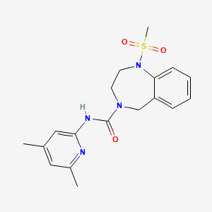 molecular formula C18H22N4O3S B7038608 N-(4,6-dimethylpyridin-2-yl)-1-methylsulfonyl-3,5-dihydro-2H-1,4-benzodiazepine-4-carboxamide 