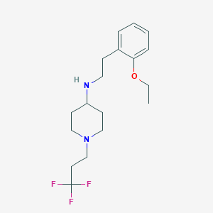 molecular formula C18H27F3N2O B7038683 N-[2-(2-ethoxyphenyl)ethyl]-1-(3,3,3-trifluoropropyl)piperidin-4-amine 