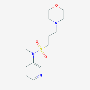 molecular formula C13H21N3O3S B7038741 N-methyl-3-morpholin-4-yl-N-pyridin-3-ylpropane-1-sulfonamide 