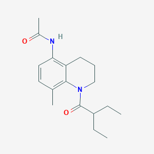 molecular formula C18H26N2O2 B7038803 N-[1-(2-ethylbutanoyl)-8-methyl-3,4-dihydro-2H-quinolin-5-yl]acetamide 