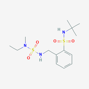 molecular formula C14H25N3O4S2 B7039050 N-tert-butyl-2-[[[ethyl(methyl)sulfamoyl]amino]methyl]benzenesulfonamide 