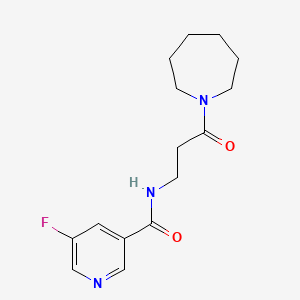molecular formula C15H20FN3O2 B7039165 N-[3-(azepan-1-yl)-3-oxopropyl]-5-fluoropyridine-3-carboxamide 