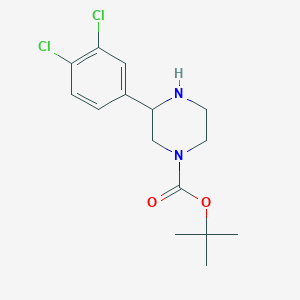 molecular formula C15H20Cl2N2O2 B070392 1-Boc-3-(3,4-dichlorophenyl)piperazine CAS No. 185110-16-1