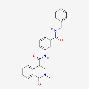 molecular formula C25H23N3O3 B7039263 N-[3-(benzylcarbamoyl)phenyl]-2-methyl-1-oxo-3,4-dihydroisoquinoline-4-carboxamide 