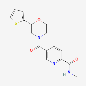molecular formula C16H17N3O3S B7039489 N-methyl-5-(2-thiophen-2-ylmorpholine-4-carbonyl)pyridine-2-carboxamide 