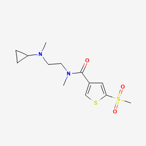 molecular formula C13H20N2O3S2 B7039624 N-[2-[cyclopropyl(methyl)amino]ethyl]-N-methyl-5-methylsulfonylthiophene-3-carboxamide 