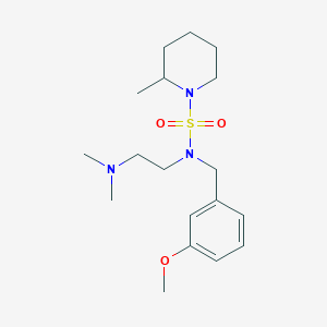 molecular formula C18H31N3O3S B7040236 N-[2-(dimethylamino)ethyl]-N-[(3-methoxyphenyl)methyl]-2-methylpiperidine-1-sulfonamide 