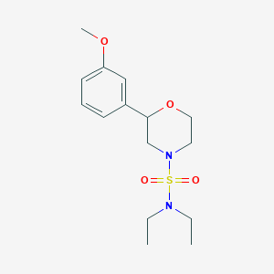 molecular formula C15H24N2O4S B7040285 N,N-diethyl-2-(3-methoxyphenyl)morpholine-4-sulfonamide 