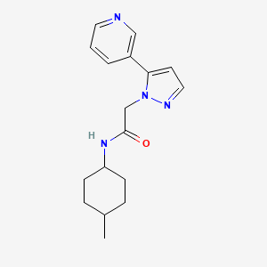 molecular formula C17H22N4O B7040475 N-(4-methylcyclohexyl)-2-(5-pyridin-3-ylpyrazol-1-yl)acetamide 