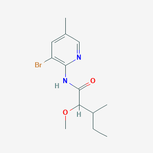 molecular formula C13H19BrN2O2 B7040570 N-(3-bromo-5-methylpyridin-2-yl)-2-methoxy-3-methylpentanamide 
