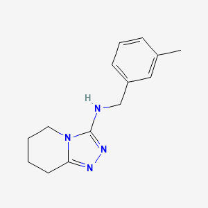 molecular formula C14H18N4 B7041060 N-[(3-methylphenyl)methyl]-5,6,7,8-tetrahydro-[1,2,4]triazolo[4,3-a]pyridin-3-amine 