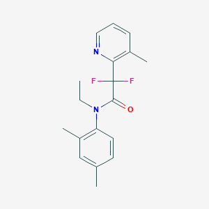 molecular formula C18H20F2N2O B7041141 N-(2,4-dimethylphenyl)-N-ethyl-2,2-difluoro-2-(3-methylpyridin-2-yl)acetamide 