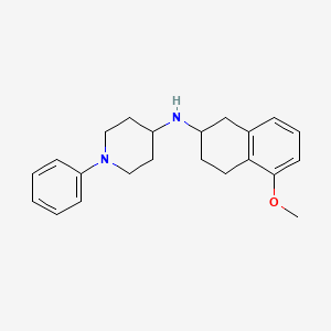 molecular formula C22H28N2O B7041147 N-(5-methoxy-1,2,3,4-tetrahydronaphthalen-2-yl)-1-phenylpiperidin-4-amine 