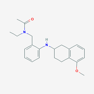 molecular formula C22H28N2O2 B7041170 N-ethyl-N-[[2-[(5-methoxy-1,2,3,4-tetrahydronaphthalen-2-yl)amino]phenyl]methyl]acetamide 