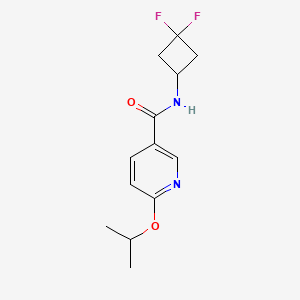 molecular formula C13H16F2N2O2 B7041425 N-(3,3-difluorocyclobutyl)-6-propan-2-yloxypyridine-3-carboxamide 