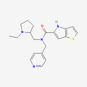 molecular formula C20H24N4OS B7041515 N-[(1-ethylpyrrolidin-2-yl)methyl]-N-(pyridin-4-ylmethyl)-4H-thieno[3,2-b]pyrrole-5-carboxamide 