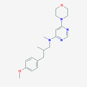 molecular formula C20H28N4O2 B7041820 N-[3-(4-methoxyphenyl)-2-methylpropyl]-N-methyl-6-morpholin-4-ylpyrimidin-4-amine 