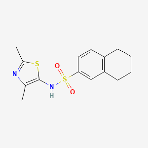 molecular formula C15H18N2O2S2 B7041831 N-(2,4-dimethyl-1,3-thiazol-5-yl)-5,6,7,8-tetrahydronaphthalene-2-sulfonamide 