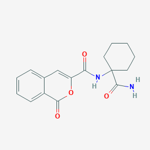 molecular formula C17H18N2O4 B7041950 N-(1-carbamoylcyclohexyl)-1-oxoisochromene-3-carboxamide 