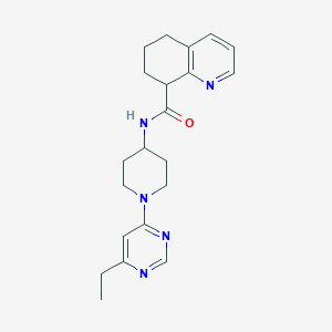 molecular formula C21H27N5O B7042028 N-[1-(6-ethylpyrimidin-4-yl)piperidin-4-yl]-5,6,7,8-tetrahydroquinoline-8-carboxamide 