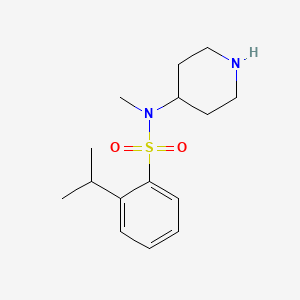 molecular formula C15H24N2O2S B7042385 N-methyl-N-piperidin-4-yl-2-propan-2-ylbenzenesulfonamide 