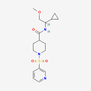 molecular formula C17H25N3O4S B7042411 N-(1-cyclopropyl-2-methoxyethyl)-1-pyridin-3-ylsulfonylpiperidine-4-carboxamide 