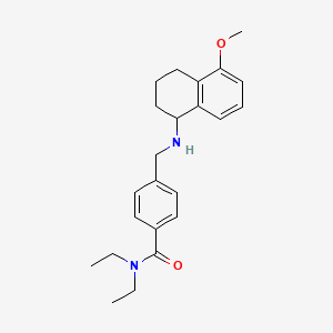 molecular formula C23H30N2O2 B7042478 N,N-diethyl-4-[[(5-methoxy-1,2,3,4-tetrahydronaphthalen-1-yl)amino]methyl]benzamide 